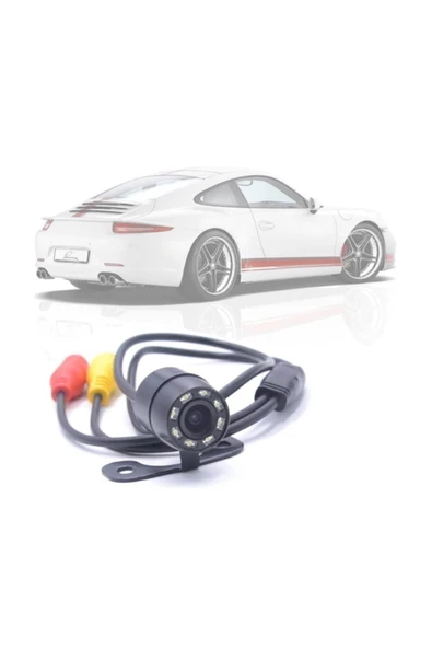 NAVITECH Araba Geri Görüş Kamerası 8 Ir Ledli Gece Görüşlü Çift Aparatlı Mesafe Çizgili - 4