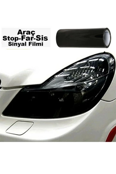Tiger Marketing Siyah Far Stop Filmi Folyosu Kaplama Şeffaf Dayanıklı Kaliteli 1 Metre - 2