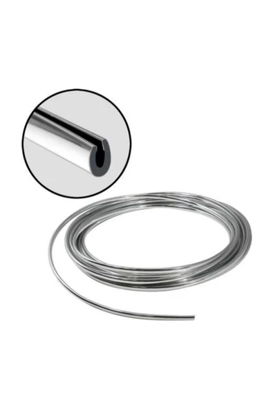 Tiger Marketing 18 Mm 3d Dekoratif Krom Nikelaj Şerit Çıta Panjur Kalın Şerit 3 Metre - 2