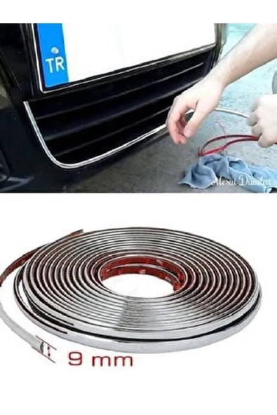 ENZELO Araç Içi Dışı 3d Krom Dekoratif Nikelaj Şerit Çıta 9mm X 4 Metre - 2