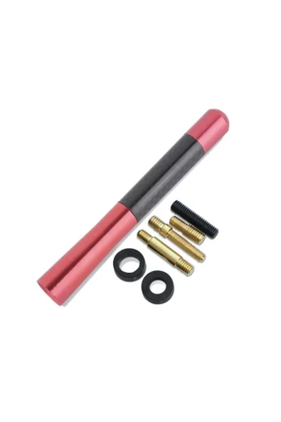 Tiger Marketing Universal Karbon Kırmızı Renk Oto Radio Anteni Çubuk Anten - Resim 2