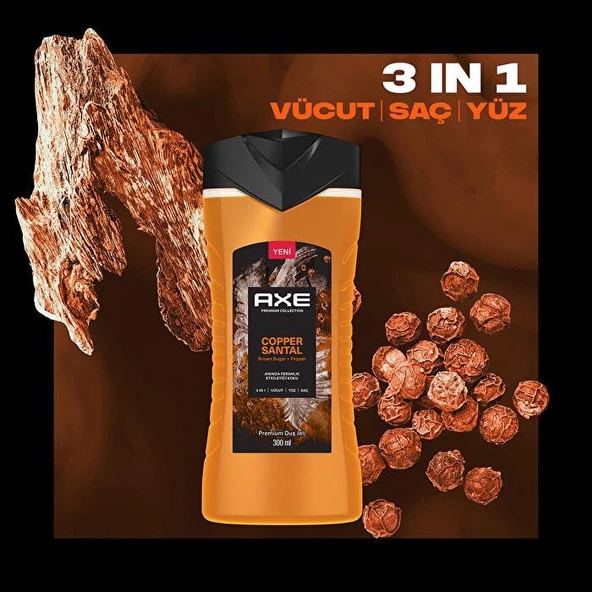 Axe Premium Collection Copper Santal 3 in 1 Duş Jeli 300 ml - 9