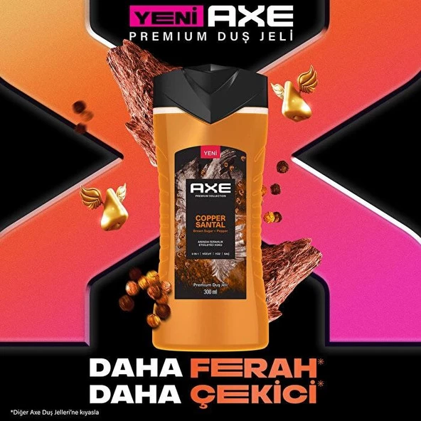 Axe Premium Collection Copper Santal 3 in 1 Duş Jeli 300 ml - 4
