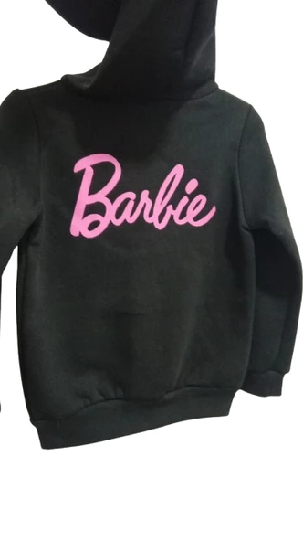 uğurböceğiçocuk 1081 Barbie Baskılı Kapşonlu Hırka - 7