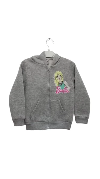 uğurböceğiçocuk 1081 Barbie Baskılı Kapşonlu Hırka - 6