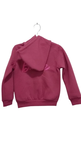 uğurböceğiçocuk 1081 Barbie Baskılı Kapşonlu Hırka - 4