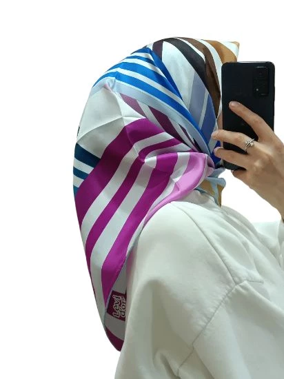 LEVİDOR İ-0528 TWİLL İPEK EŞARP - 5