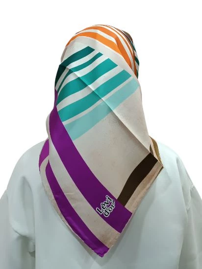 LEVİDOR İ-0528 TWİLL İPEK EŞARP - 3