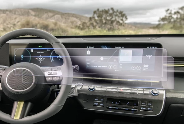 Hyundai Kona 2024 Gösterge Panel ve Bilgi Ekranı Uyumlu 9H Nano Ekran Koruyucu 2024 ürün görseli 1