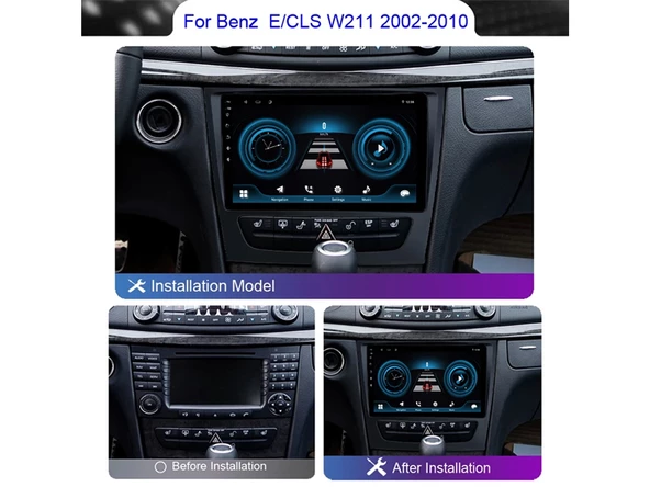 Mercedes E Serisi W211 CLS W219 Multimedya (2002-2009) 3 GB RAM 32 GB Hafıza 4 Çekirdek Newfron - 11