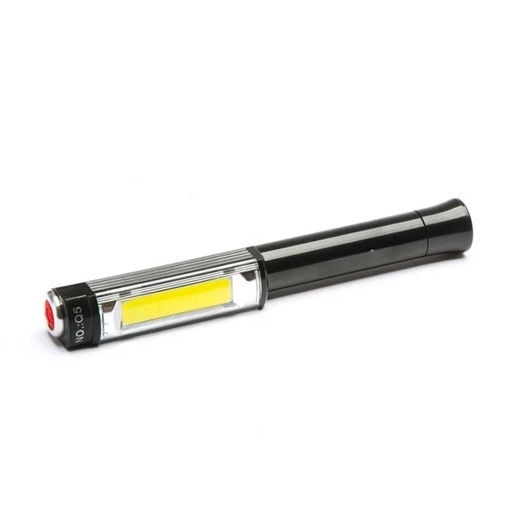 Ps-Q5 Pilli Mıknatıslı Cob Led Çalışma Tamir Kırmızı Işık El Feneri - 2
