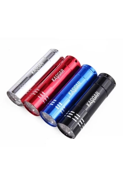 Süper Parlak 9 Ledli Metal Mini El Feneri - 2