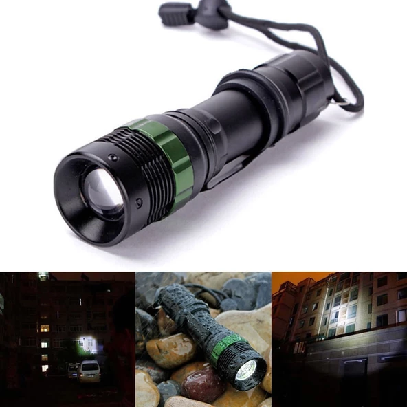Zoomlu Oto Şarjlı El Feneri  Wt-012 - 6