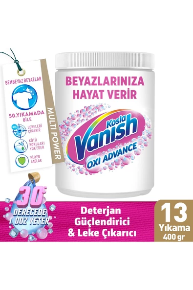 Vanish Kosla Multipower Beyazlar Için Toz Leke Çıkarıcı Deterjan Güçlendirici 400 G