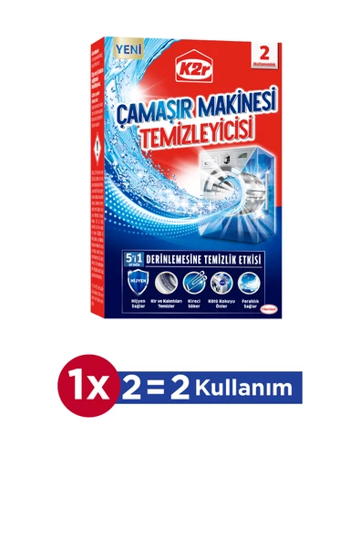 K2R Çamaşır Makinesi Temizleyicisi (2 KULLANIMLIK)