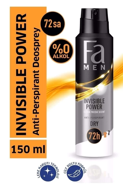 FA A Fa Deodorant Men Invisible Power 150ml