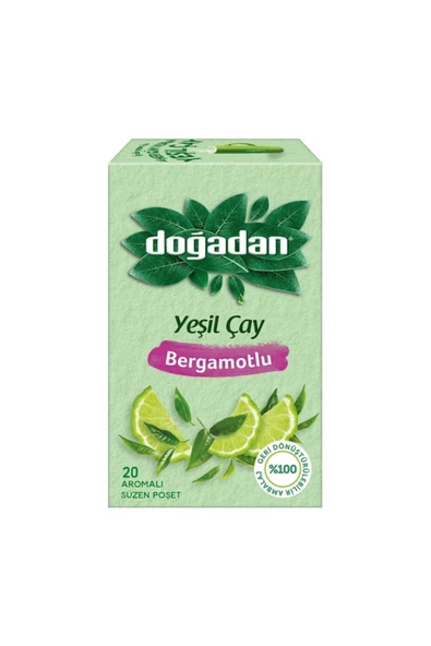 Doğadan Yeşilçay Bergamotlu 20'li Poşet