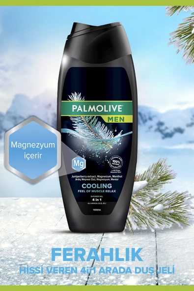 Palmolive Men Cooling 4ü1 Arada Magnezyum Ve Mentollü Serinlik Veren Erkek Duş Jeli 500 ml