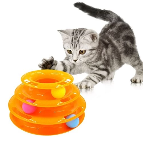 3 Katlı Kedi Oyuncağı Turntable Cat Toy alithestereo