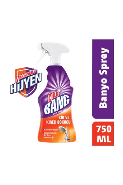 Cillit Bang Banyo Temizleyici Kir, Kireç Ve Derz Arası Temizleyici Sprey 750 ml