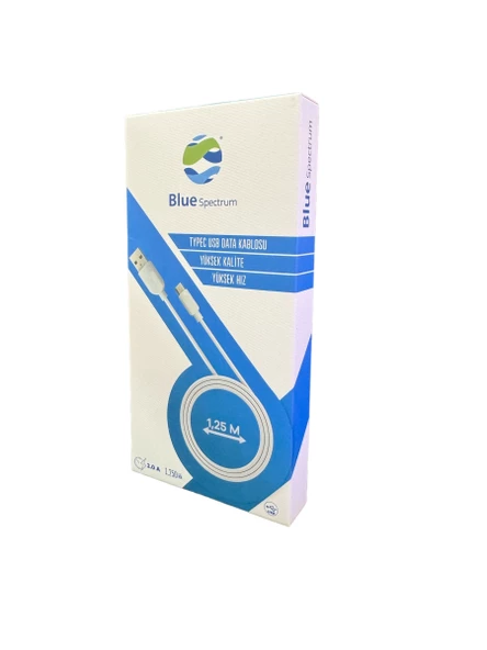 Blue Spectrum BS-DT01 125 CM Type-C Uyumlu Şarj ve Data Kablosu