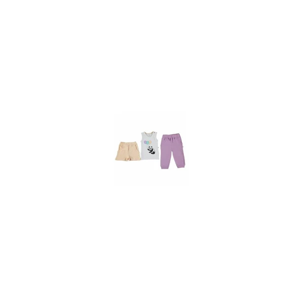 Bravo Baby 3 lü Yazlık Set (Atlet-Pantolon-Şort) 24-36 Ay - 3