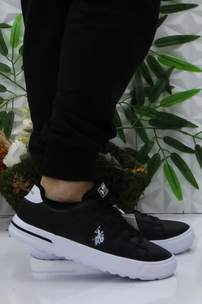 U.S. Polo Assn. Mango Siyah Beyaz Rahat Orijinal Ürün Hafif Sneaker Erkek Ayakkabı ürün görseli