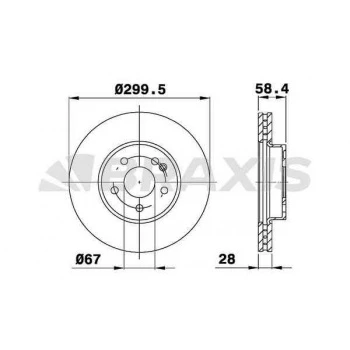 FREN DISKI ON VIANO W639 03- VITO W639 03- V-CLASS W447 14- VITO W447 14- - BRAXIS AE0151