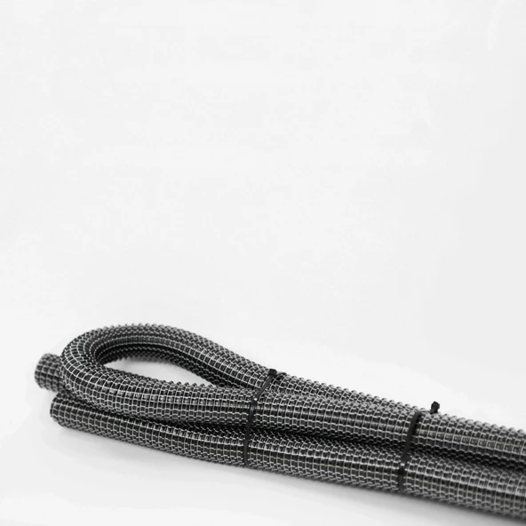 srfn ticaret Yüksek Dayanımlı (2 Metre) 38 mm Çaplı Ev-Ofis-Endüstriyel ve Ticari Hava Emiş Hortumu-Siyah - 2