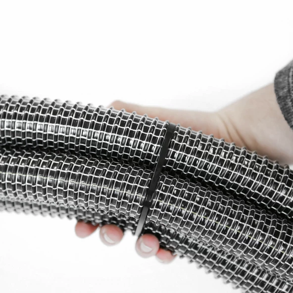 srfn ticaret (1.7 Metre) 32 mm Çaplı Ev-Ofis-Endüstriyel ve Ticari Süpürgeler Için Çelik Telli Hortum-Siyah - Resim 2