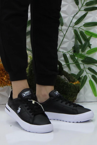 U.S. Polo Assn. Mango Wmn Siyah Beyaz Orijinal Ürün Sneaker Kadın Ayakkabı - Resim 2