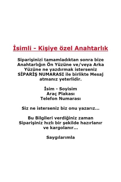 İsimli Anahtarlık - Kişiye özel Anahtarlık - Anahtarlık - 2