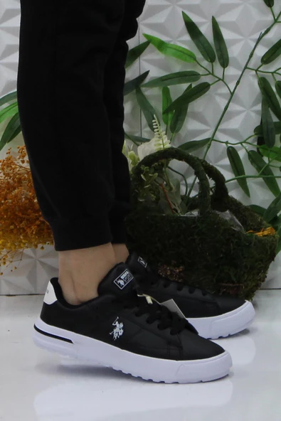 U.S. Polo Assn. Mango Wmn Siyah Beyaz Orijinal Ürün Sneaker Kadın Ayakkabı