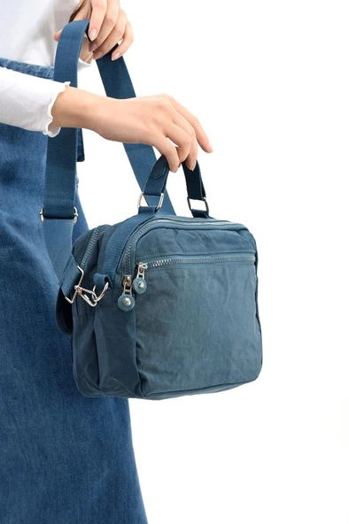 Elde Tutma Kadın Çapraz Askılı Postacı Çanta 571 Collection Kılinkır Kumaş Omuz Çantası 25*20 Cm - 2