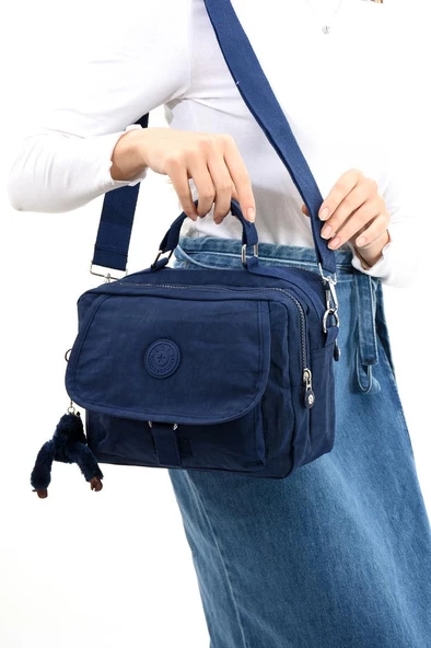 Elde Tutma Kadın Çapraz Askılı Postacı Çanta 571 Collection Kılinkır Kumaş Omuz Çantası 25*20 Cm - 11