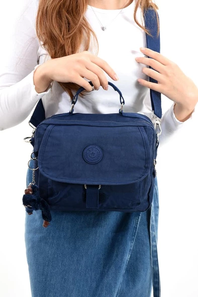 Elde Tutma Kadın Çapraz Askılı Postacı Çanta 571 Collection Kılinkır Kumaş Omuz Çantası 25*20 Cm - 12