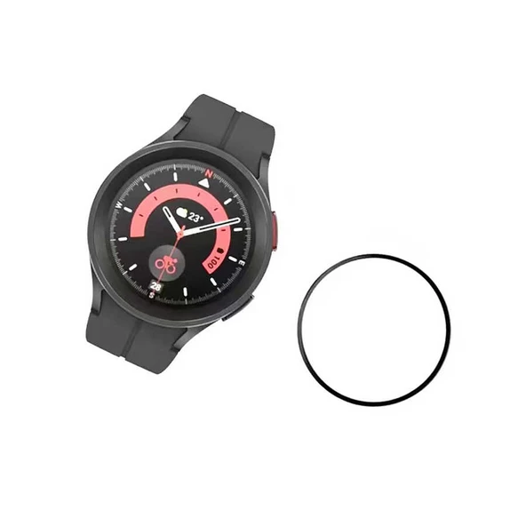 Samsung Galaxy Watch 5 Pro Ekran Koruyucu Kavisli Tam Kaplayan Koruma (PMMA)