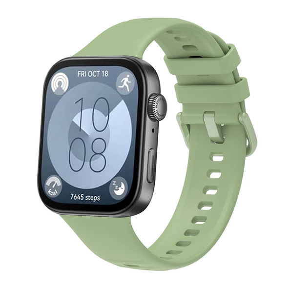 Huawei Watch Fit 3 Band Serisi Klasik Kordon Silikon Strap Kayış - 8