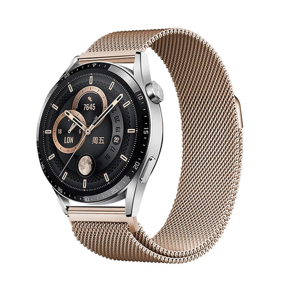 Galaxy Watch 46mm  Band-12 22mm Metal Hasır Kordon