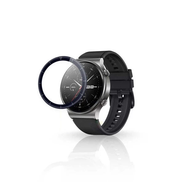 Huawei Watch GT2 Pro Ekran Koruyucu Kavisli Tam Kaplayan Koruma (PMMA)