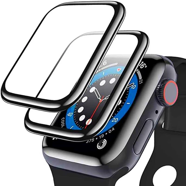 Apple Watch 44mm Ekran Koruyucu Kavisli Tam Kaplayan Koruma (PMMA)