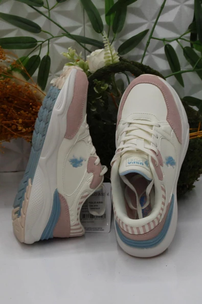 U.S. Polo Assn. Blossom Beyaz Pudra Orijinal Ürün Sneaker Kadın Ayakkabı - Resim 5