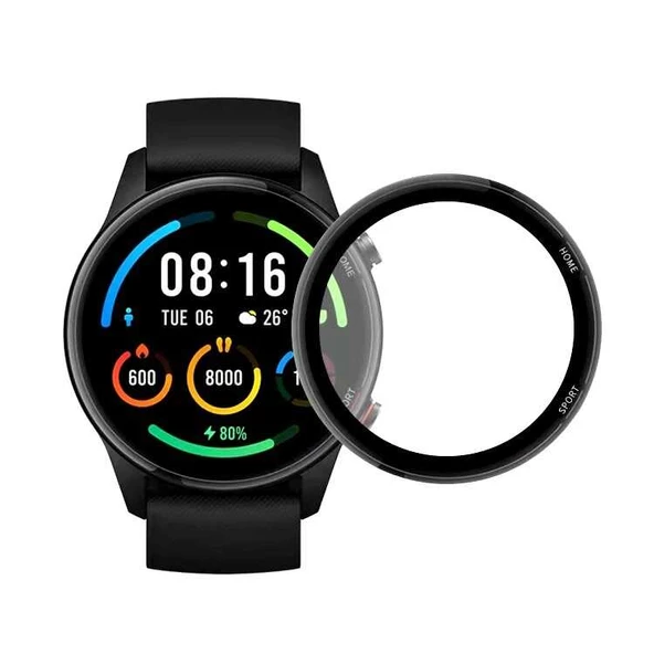 Xiaomi Mi Watch Ekran Koruyucu Kavisli Tam Kaplayan Koruma (PMMA)