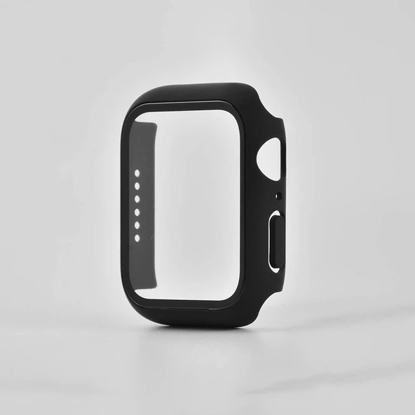 Apple Watch 7 45mm Kasa ve Ekran Koruyucu Tam Kaplayan Eğimli Darbe Emicili (01)