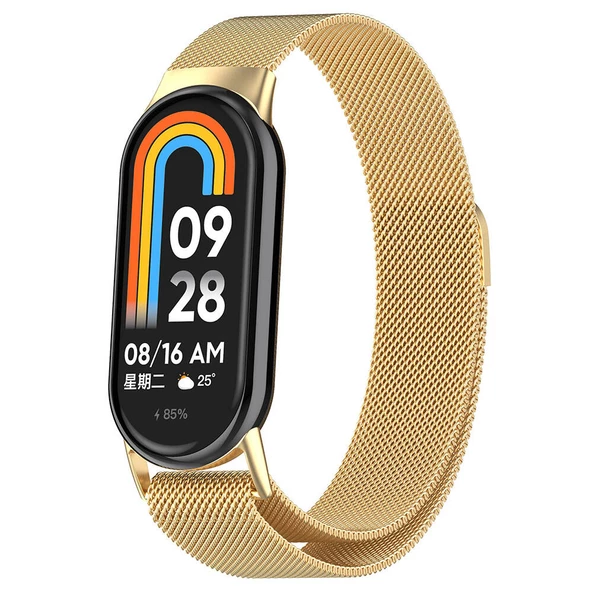 Xiaomi Smart Band 8 Metal Kordon Tel Örgü İşlemeli Tasarım (KRD-01)