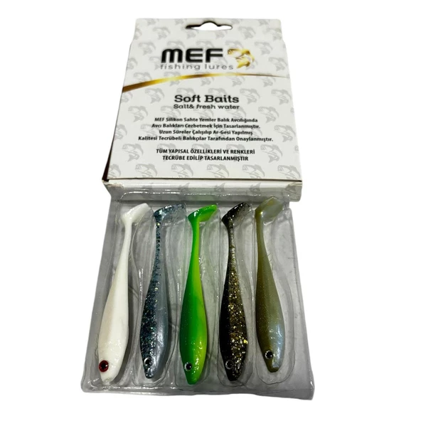 Mef Paytak 9cm 5 Adet Silikon Yem  Mix