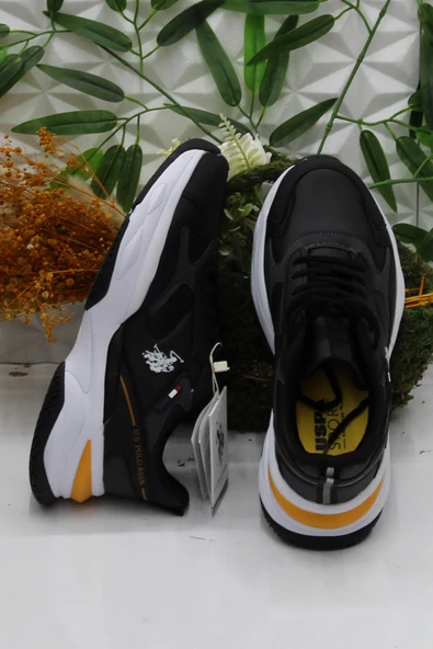 U.S. Polo Assn. Solıdar Siyah Rahat Orijinal Ürün Erkek Spor Ayakkabı - Resim 5