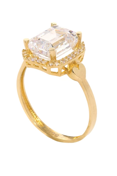Cigold Taşlı Yüzük Baget 14 Ayar Altın 2,75 Gr OA-K21501028809 - 3