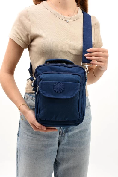 571 Collection Klinkır Kumaş Unisex Postacı Çanta Elde Tutma Çapraz Askılı Omuz Çantası 25*15 Cm - 2