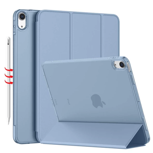 Apple iPad 10. Nesil 10.9inç Kılıf Flip Cover Kalem Bölmeli PC Case (Air DEĞİL) A2696 A2757 A2777